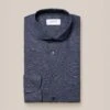 Navy Blue Solid Cotton-Linen Slim Fit Shirt - ETON 1 Navy Blue Solid Cotton-Linen Slim Fit Shirt - ETON -ETON Store 16551 38363b67d6 original