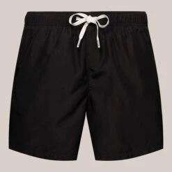 Black Solid Swimming Shorts - ETON