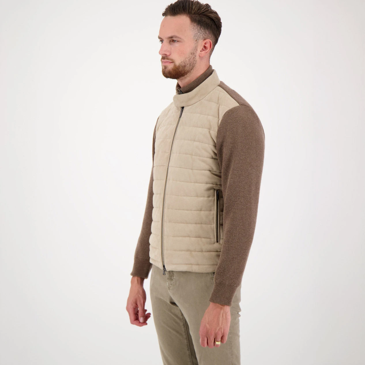 Paul&Shark Tan Wool And Goat Suede Waterproof Hybrid Jacket - PAUL & SHARK (RIVIERA) 7 Paul&Shark Tan Wool And Goat Suede Waterproof Hybrid Jacket - PAUL & SHARK (RIVIERA) - Image 5