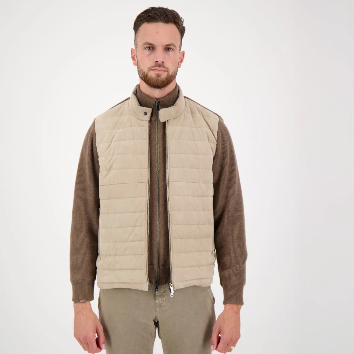 Paul&Shark Tan Wool And Goat Suede Waterproof Hybrid Jacket - PAUL & SHARK (RIVIERA) 9 Paul&Shark Tan Wool And Goat Suede Waterproof Hybrid Jacket - PAUL & SHARK (RIVIERA) - Image 7