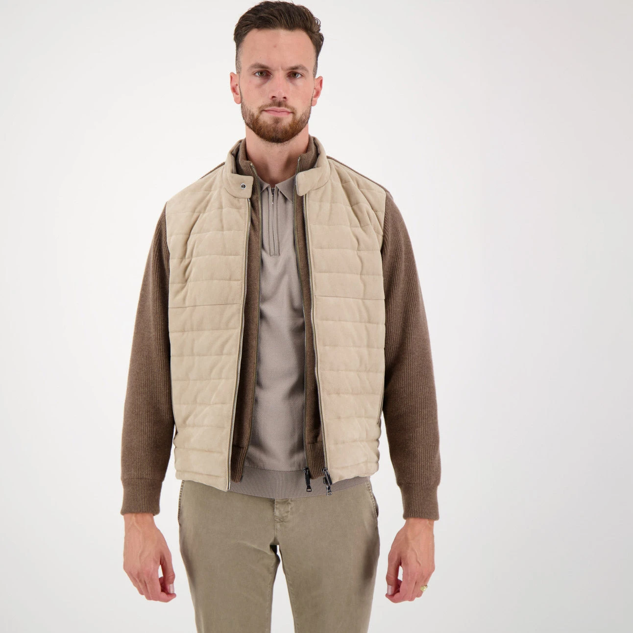 Paul&Shark Tan Wool And Goat Suede Waterproof Hybrid Jacket - PAUL & SHARK (RIVIERA) 10 Paul&Shark Tan Wool And Goat Suede Waterproof Hybrid Jacket - PAUL & SHARK (RIVIERA) - Image 8