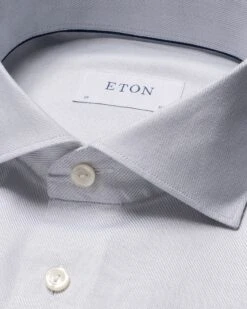 Light Gray Semi-Solid Fine Twill Slim Fit Shirt - ETON 7 Light Gray Semi-Solid Fine Twill Slim Fit Shirt - ETON -ETON Store 17257 8645e3bcf2 original