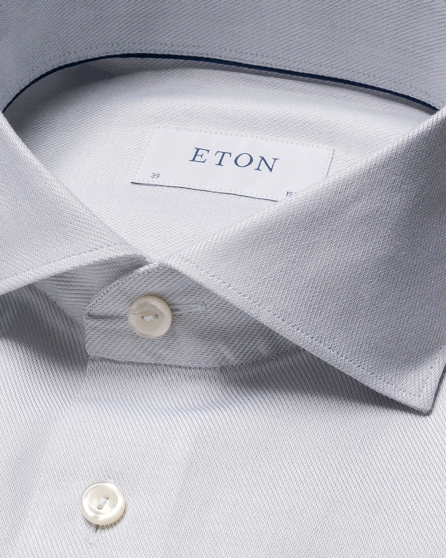 Light Gray Semi-Solid Fine Twill Slim Fit Shirt - ETON 4 Light Gray Semi-Solid Fine Twill Slim Fit Shirt - ETON - Image 2