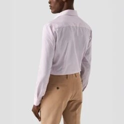 Pink Fine Striped Floral Effect Signature Twill Slim Fit Shirt - ETON -ETON Store 17270 8841247a6b original