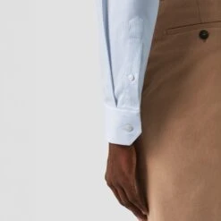 Light Blue Striped Cotton-Tencel Contemporary Fit Shirt - ETON 17 Light Blue Striped Cotton-Tencel Contemporary Fit Shirt - ETON -ETON Store 17289 89a8699f20 original