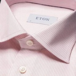 Pink Striped Cotton-Tencel Contemporary Fit Shirt - ETON 14 Pink Striped Cotton-Tencel Contemporary Fit Shirt - ETON -ETON Store 17291 0c7c37158a original
