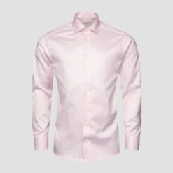 Pink Striped Cotton-Tencel Contemporary Fit Shirt - ETON 13 Pink Striped Cotton-Tencel Contemporary Fit Shirt - ETON -ETON Store 17291 1421d82578 original