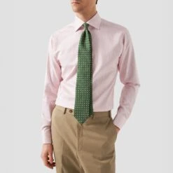 Pink Striped Cotton-Tencel Contemporary Fit Shirt - ETON 19 Pink Striped Cotton-Tencel Contemporary Fit Shirt - ETON -ETON Store 17291 159b368521 original
