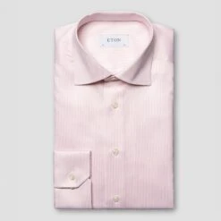Pink Striped Cotton-Tencel Contemporary Fit Shirt - ETON