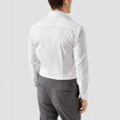White Semi Solid Cotton-Tencel Slim Fit Shirt - ETON 15 White Semi Solid Cotton-Tencel Slim Fit Shirt - ETON -ETON Store 17293 a650f56f2a full