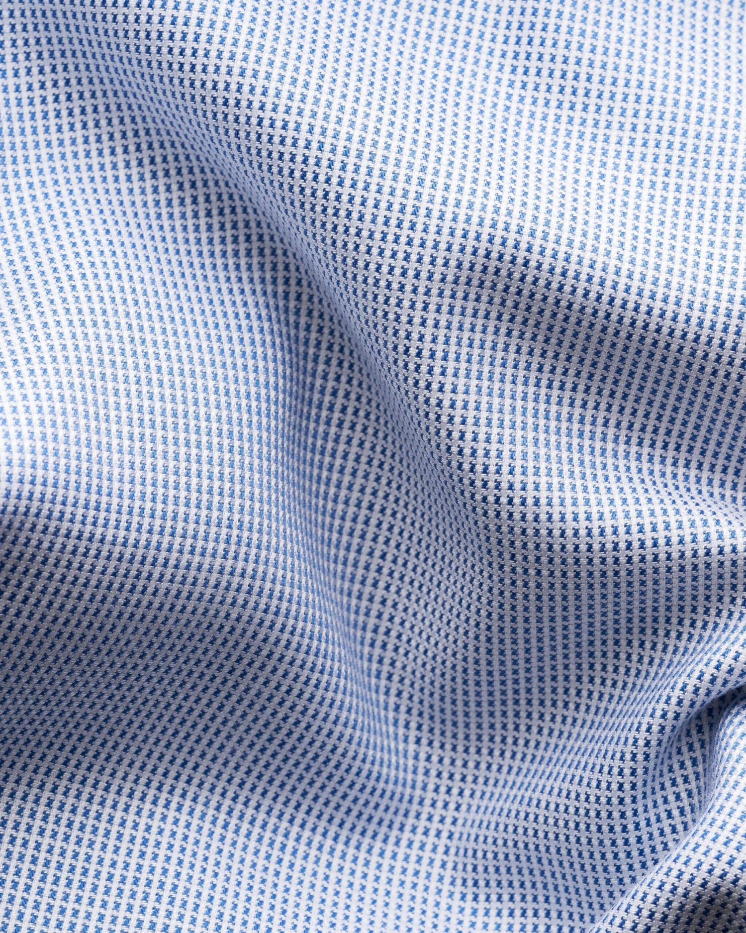 Dark Blue Semi-Solid Cotton & Tencel Slim Fit Shirt W/ Contrast Trim- ETON 5 Dark Blue Semi-Solid Cotton & Tencel Slim Fit Shirt W/ Contrast Trim- ETON - Image 3