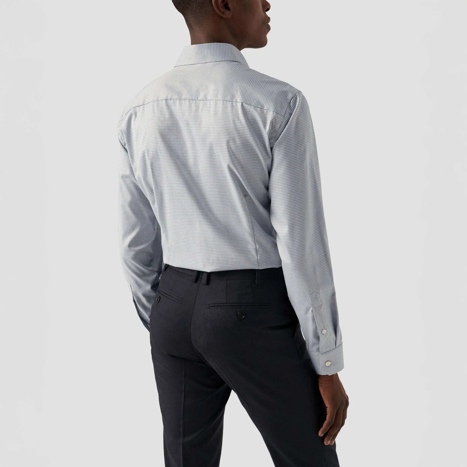 Beige Micro Check Cotton Tencel™ Lyocell Slim Fit Shirt - ETON 8 Beige Micro Check Cotton Tencel™ Lyocell Slim Fit Shirt - ETON - Image 6