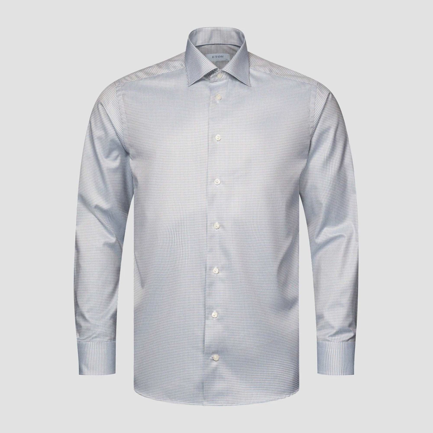 Beige Micro Check Cotton Tencel™ Lyocell Slim Fit Shirt - ETON 4 Beige Micro Check Cotton Tencel™ Lyocell Slim Fit Shirt - ETON - Image 2