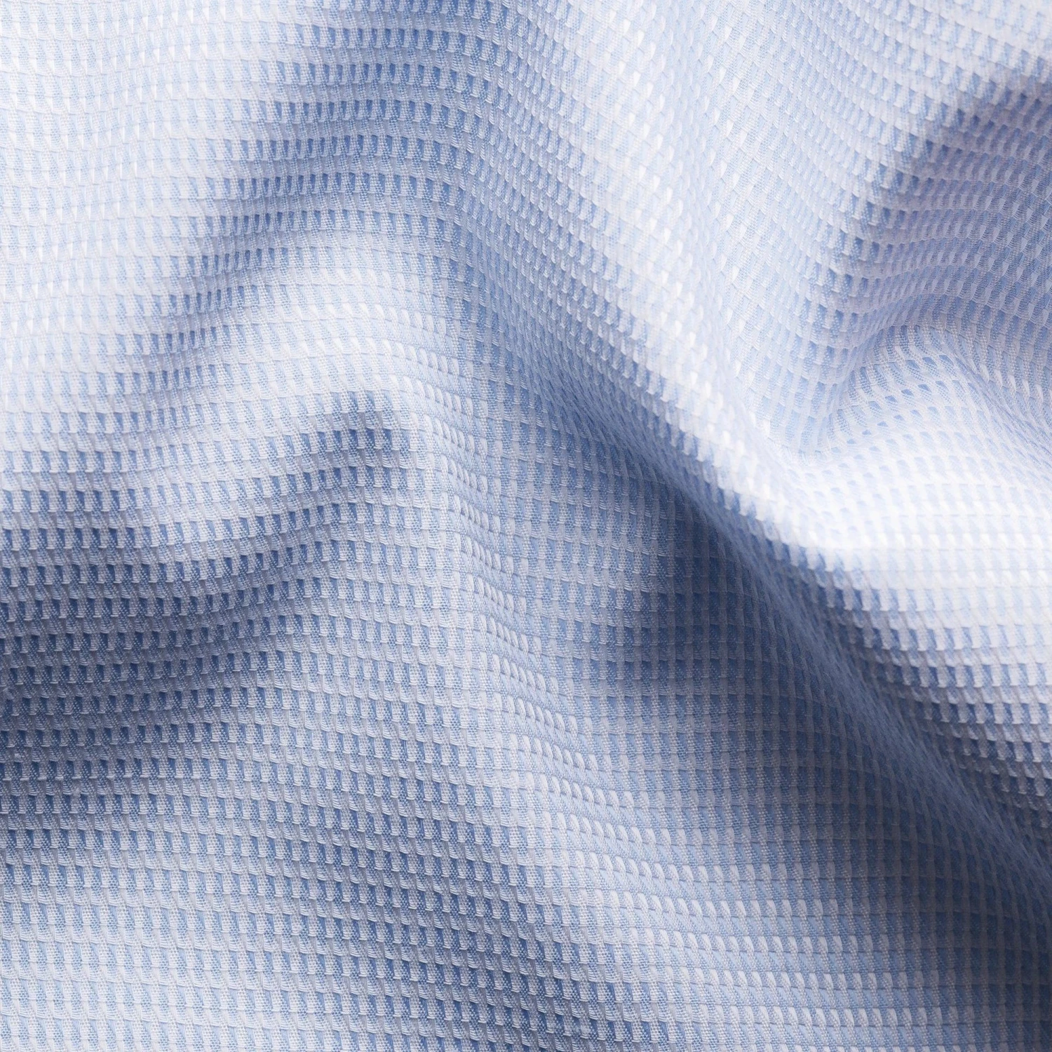 Light Blue Semi-Solid Supima 120 Piqué Slim Fit Shirt - ETON 6 Light Blue Semi-Solid Supima 120 Piqué Slim Fit Shirt - ETON - Image 4