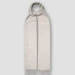 Gray Prince Of Wales Merino Wool Scarf - ETON 7 Gray Prince Of Wales Merino Wool Scarf - ETON -ETON Store 17664 68ee0be94f original