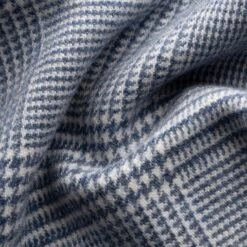 Mid-Blue Prince Of Wales Merino Wool Scarf - ETON 6 Mid-Blue Prince Of Wales Merino Wool Scarf - ETON -ETON Store 17665 6d68e01f9d original