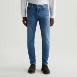 Tailor Mid-Blue Cotton-Lyocell Tellis Modern Slim Fit Japanese Denim - AG 9 Tailor Mid-Blue Cotton-Lyocell Tellis Modern Slim Fit Japanese Denim - AG -ETON Store 1783DASTAIL 2