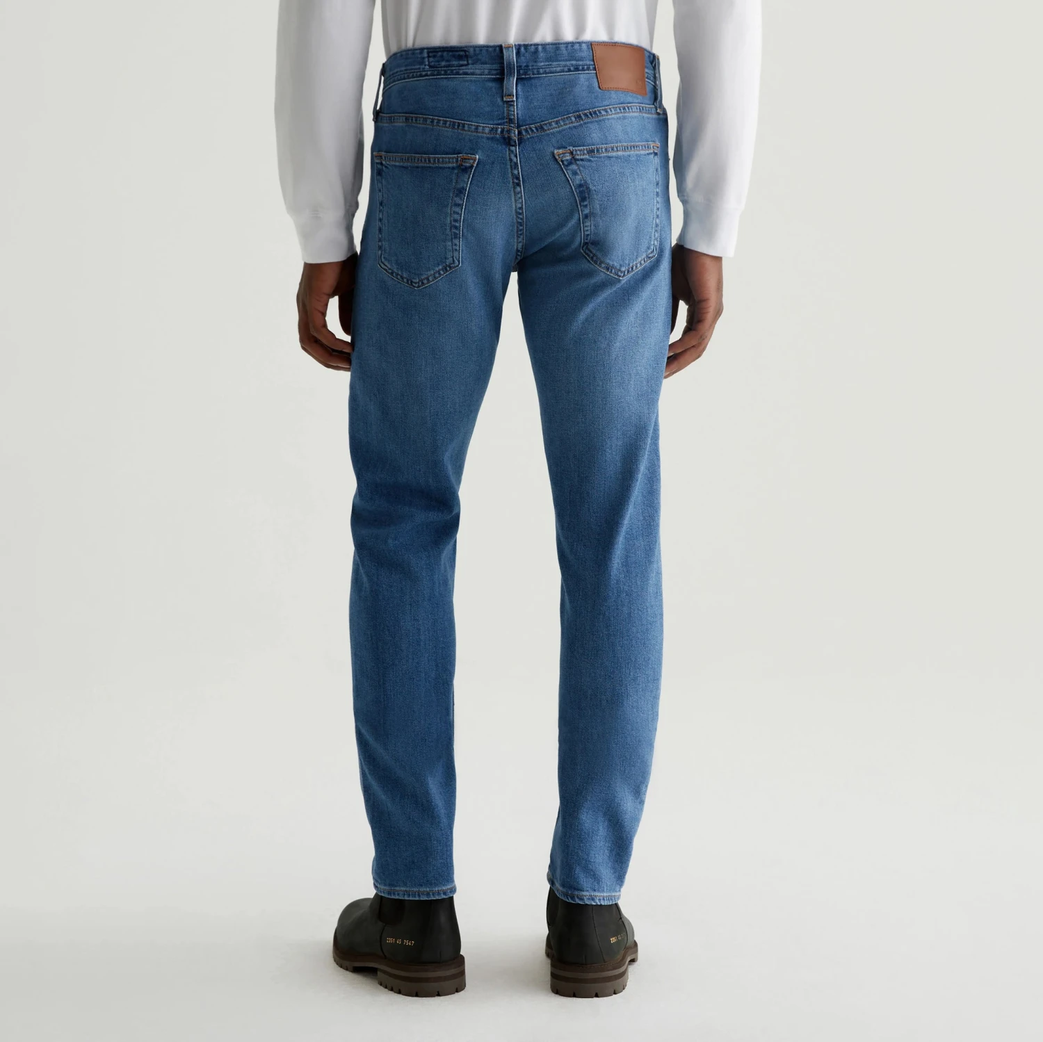 Tailor Mid-Blue Cotton-Lyocell Tellis Modern Slim Fit Japanese Denim - AG 7 Tailor Mid-Blue Cotton-Lyocell Tellis Modern Slim Fit Japanese Denim - AG - Image 5