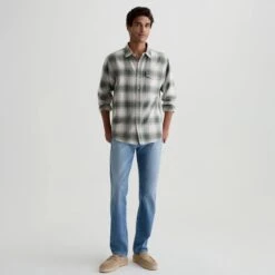 Cascade Light Wash 360 Stretch Modern Slim Fit Jeans - AG 10 Cascade Light Wash 360 Stretch Modern Slim Fit Jeans - AG -ETON Store 1783FXDCSCA 1