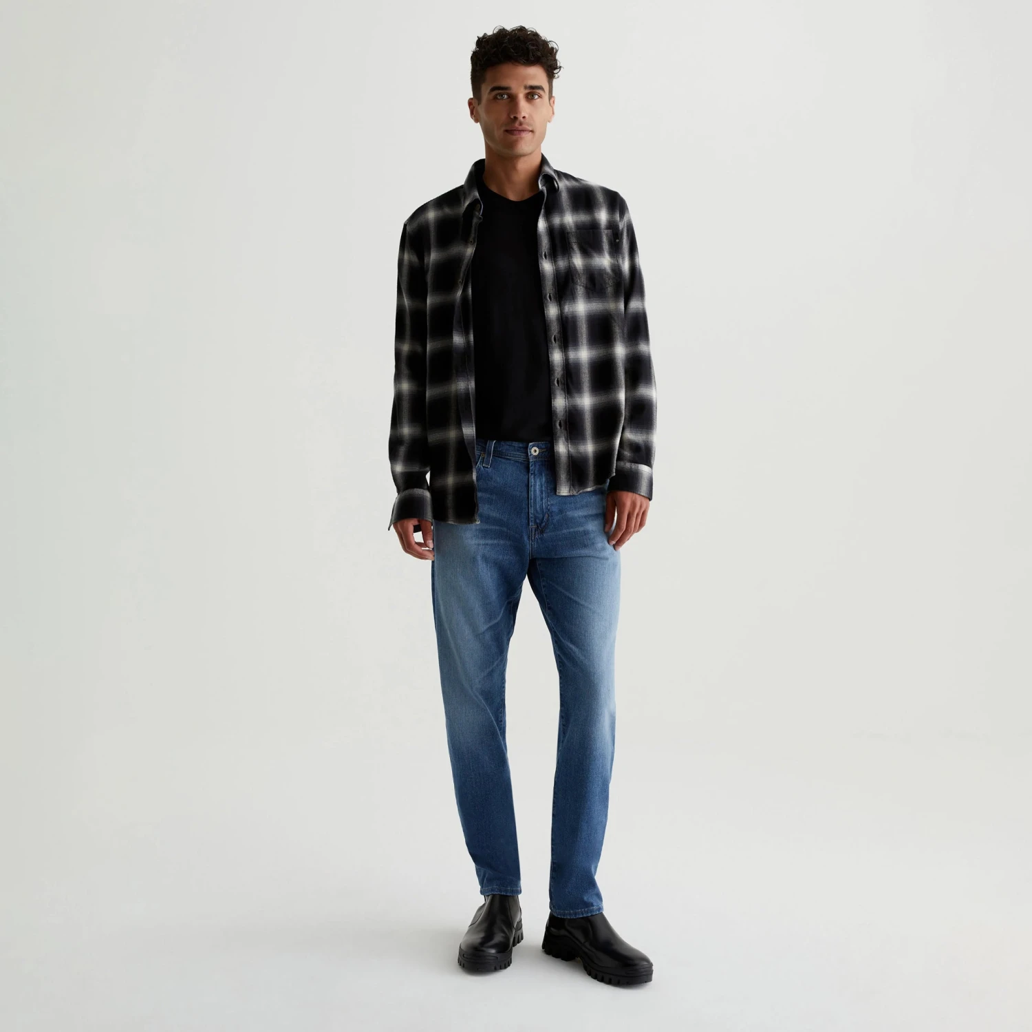 Louvre Mid-Wash Blue Cloud Soft Tellis Modern Slim Fit Jeans - AG 3 Louvre Mid-Wash Blue Cloud Soft Tellis Modern Slim Fit Jeans - AG