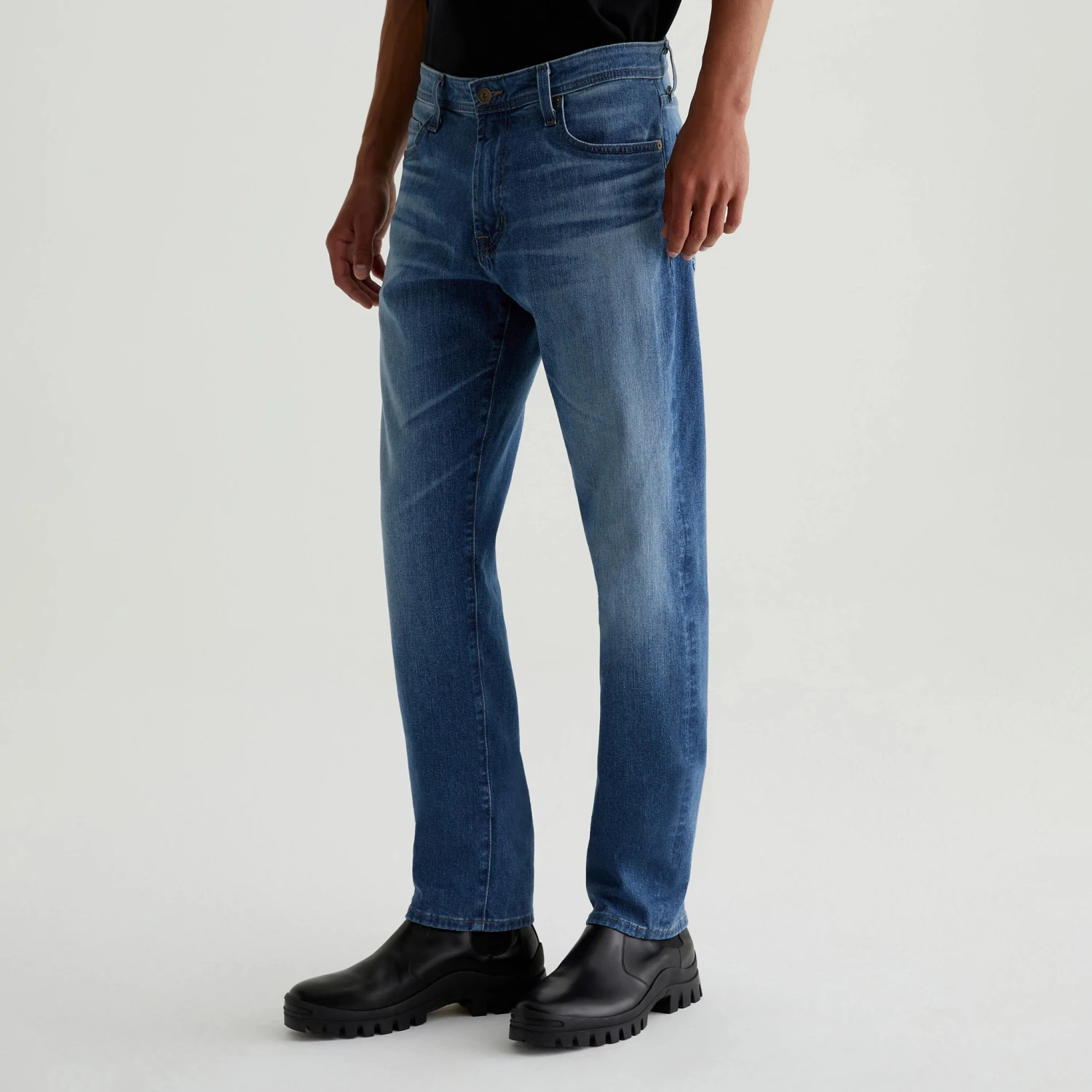 Louvre Mid-Wash Blue Cloud Soft Tellis Modern Slim Fit Jeans - AG 7 Louvre Mid-Wash Blue Cloud Soft Tellis Modern Slim Fit Jeans - AG - Image 5