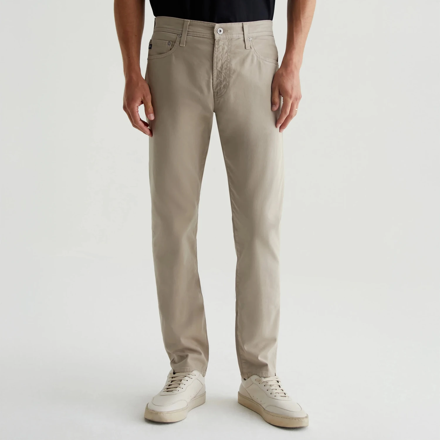 Desert Stone (Beige) Modern Slim Tellis Sueded Pants - AG 4 Desert Stone (Beige) Modern Slim Tellis Sueded Pants - AG - Image 2