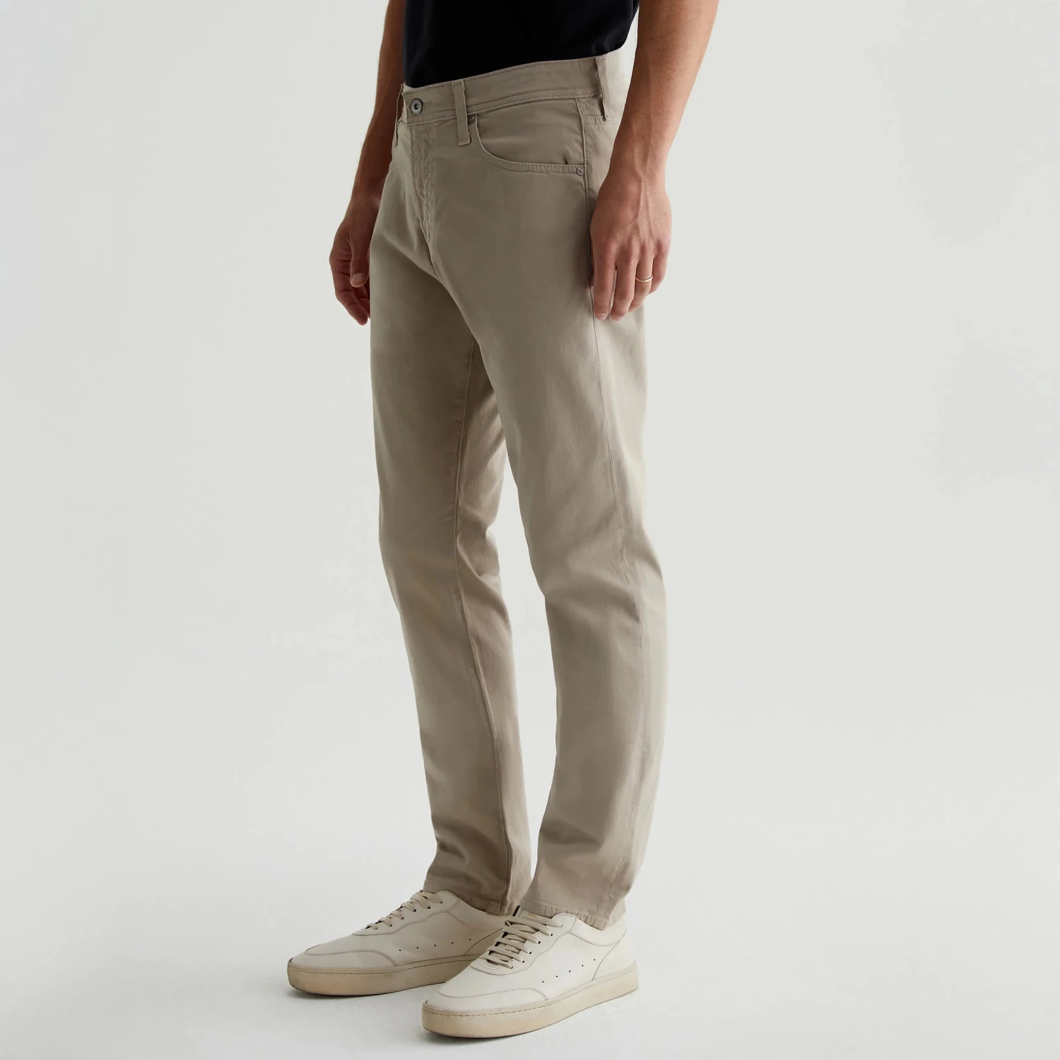 Desert Stone (Beige) Modern Slim Tellis Sueded Pants - AG 7 Desert Stone (Beige) Modern Slim Tellis Sueded Pants - AG - Image 5