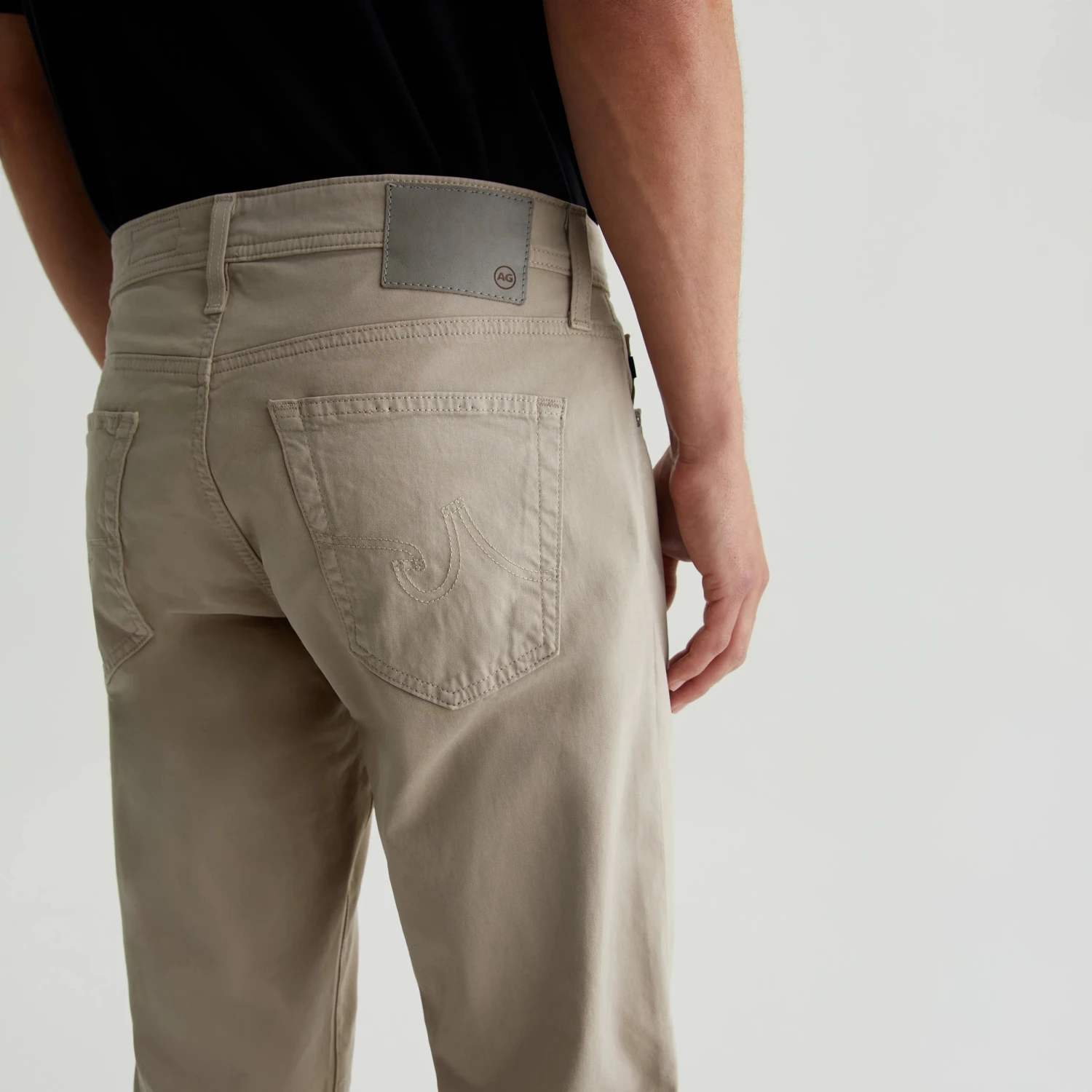 Desert Stone (Beige) Modern Slim Tellis Sueded Pants - AG 8 Desert Stone (Beige) Modern Slim Tellis Sueded Pants - AG - Image 6