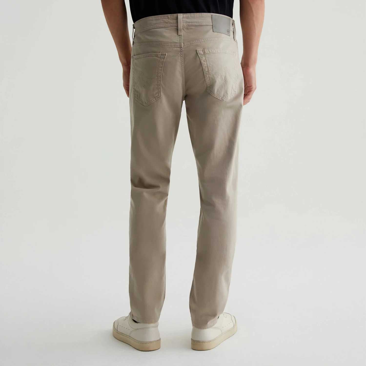 Desert Stone (Beige) Modern Slim Tellis Sueded Pants - AG 9 Desert Stone (Beige) Modern Slim Tellis Sueded Pants - AG - Image 7