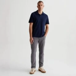 Sulfur Folkestone Mid-Gray Modern Slim Tellis Sueded Pants - AG 12 Sulfur Folkestone Mid-Gray Modern Slim Tellis Sueded Pants - AG -ETON Store 1783SUDFLKG 1