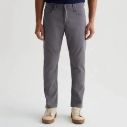 Sulfur Folkestone Mid-Gray Modern Slim Tellis Sueded Pants - AG 13 Sulfur Folkestone Mid-Gray Modern Slim Tellis Sueded Pants - AG -ETON Store 1783SUDFLKG 2