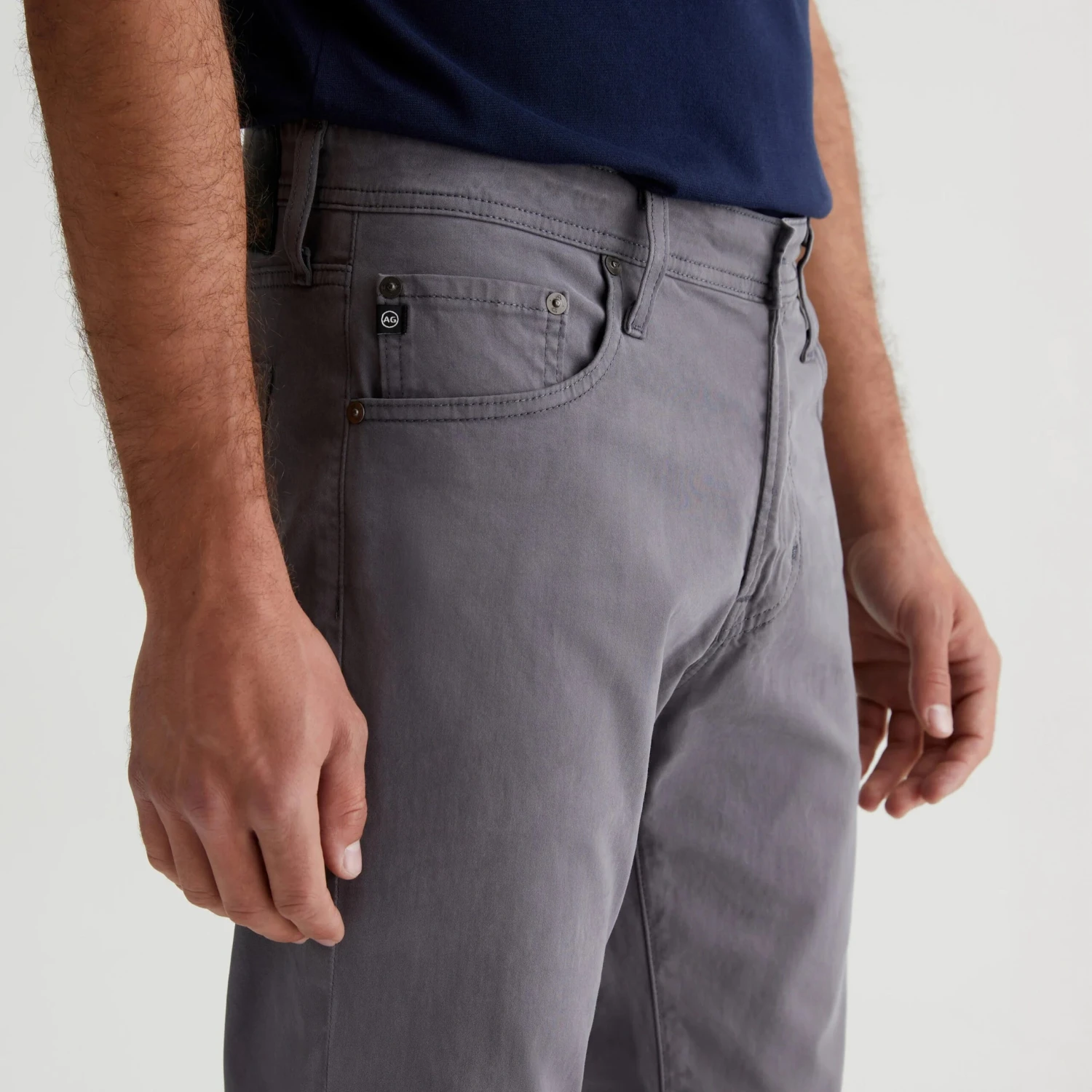 Sulfur Folkestone Mid-Gray Modern Slim Tellis Sueded Pants - AG 7 Sulfur Folkestone Mid-Gray Modern Slim Tellis Sueded Pants - AG - Image 5