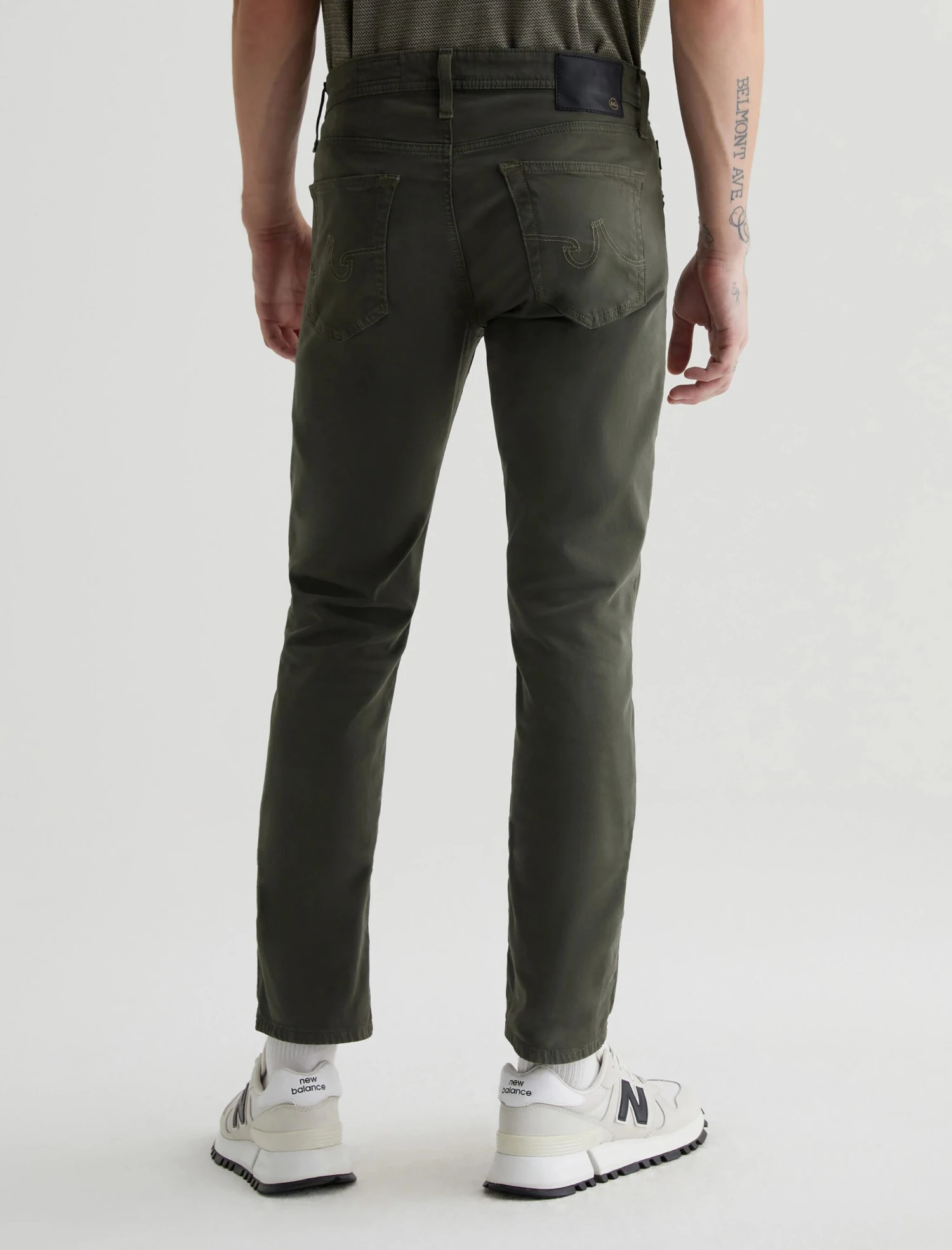 Forest Moss (Green) Sueded Tellis Modern Slim Fit Pants - AG Jeans 6 Forest Moss (Green) Sueded Tellis Modern Slim Fit Pants - AG Jeans - Image 4