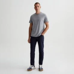 New Navy Modern Slim Tellis Sueded Pants - AG 8 New Navy Modern Slim Tellis Sueded Pants - AG -ETON Store 1783SUDNNY 1