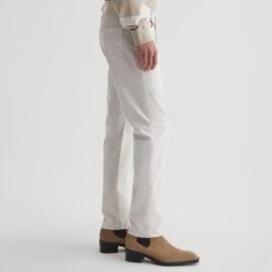 Pebble Creek (Off-White) Modern Slim Tellis Sueded Pants - AG 11 Pebble Creek (Off-White) Modern Slim Tellis Sueded Pants - AG -ETON Store 1783SUDPBLC 4