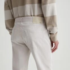 Pebble Creek (Off-White) Modern Slim Tellis Sueded Pants - AG 12 Pebble Creek (Off-White) Modern Slim Tellis Sueded Pants - AG -ETON Store 1783SUDPBLC 5