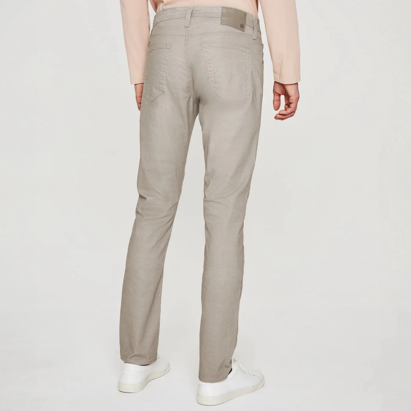 Culver Taupe Herringbone Patterned Modern Slim Tellis Sueded Pants - AG 8 Culver Taupe Herringbone Patterned Modern Slim Tellis Sueded Pants - AG - Image 6