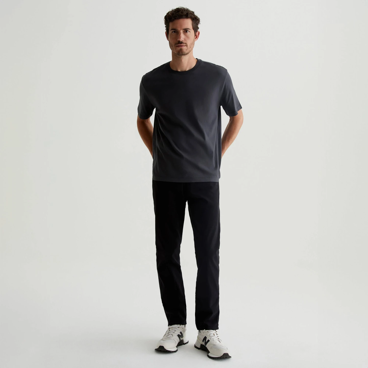 Super Black Modern Slim Tellis Sueded Pants - AG 3 Super Black Modern Slim Tellis Sueded Pants - AG