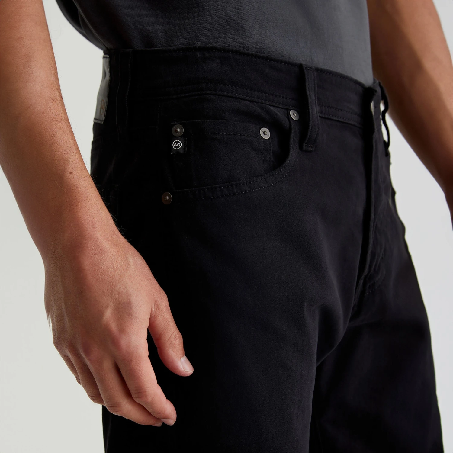 Super Black Modern Slim Tellis Sueded Pants - AG 6 Super Black Modern Slim Tellis Sueded Pants - AG - Image 4