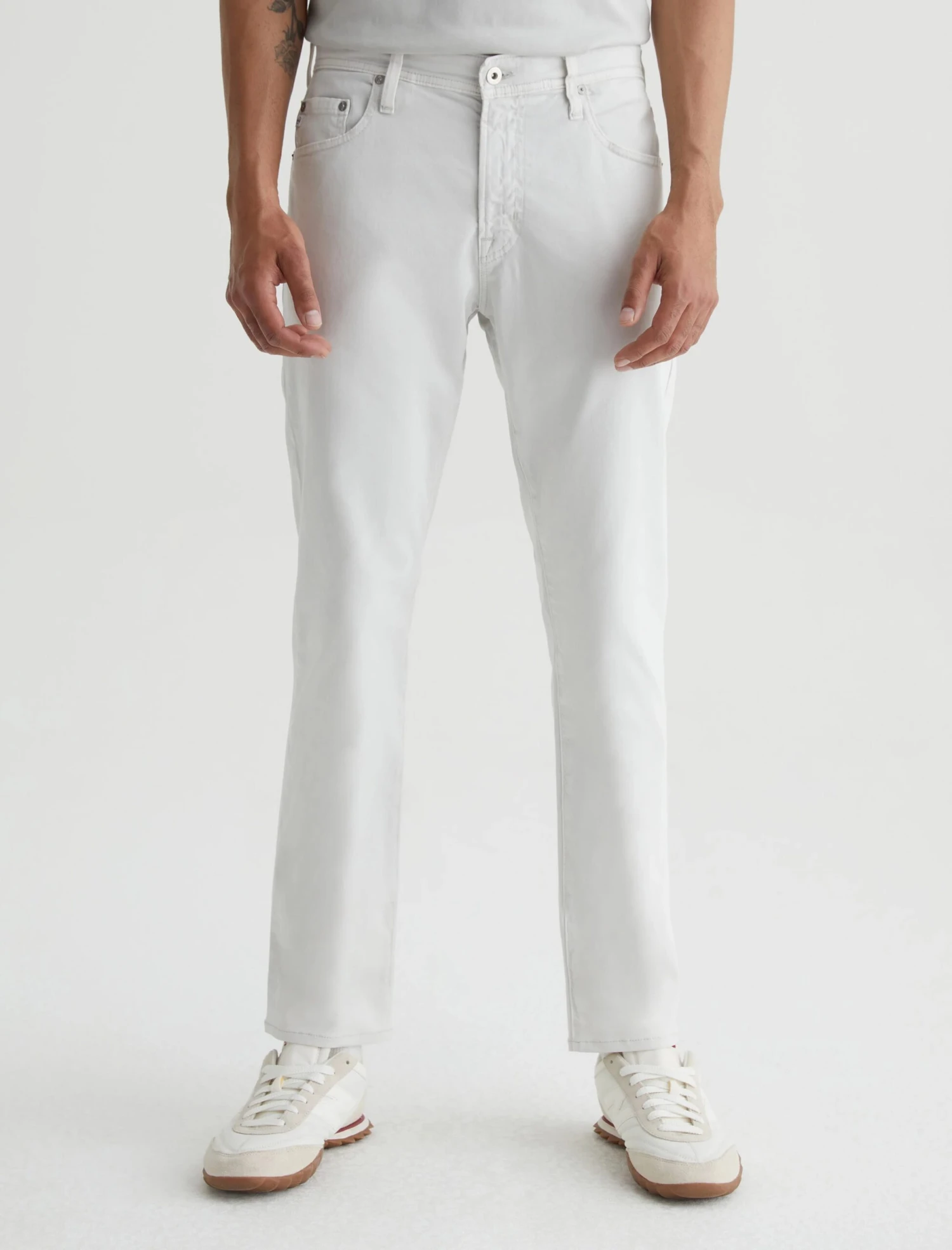 Sulfur Silver Smoke (Oyster) Sueded Tellis Modern Slim Fit Pants - AG Jeans 4 Sulfur Silver Smoke (Oyster) Sueded Tellis Modern Slim Fit Pants - AG Jeans - Image 2