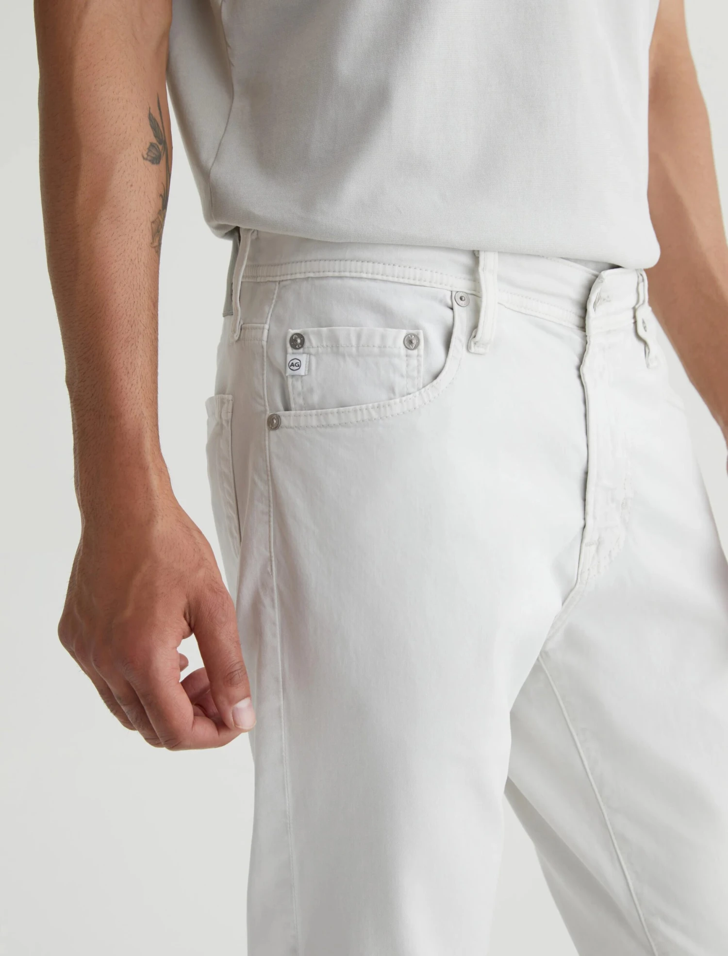 Sulfur Silver Smoke (Oyster) Sueded Tellis Modern Slim Fit Pants - AG Jeans 5 Sulfur Silver Smoke (Oyster) Sueded Tellis Modern Slim Fit Pants - AG Jeans - Image 3