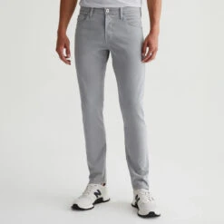 Sulfur Summer Storm (Light Gray) Modern Slim Tellis Sueded Pants - AG 9 Sulfur Summer Storm (Light Gray) Modern Slim Tellis Sueded Pants - AG -ETON Store 1783SUDSLSORM 2