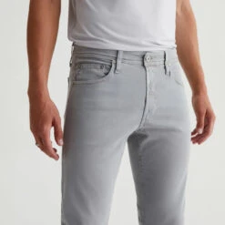 Sulfur Summer Storm (Light Gray) Modern Slim Tellis Sueded Pants - AG 10 Sulfur Summer Storm (Light Gray) Modern Slim Tellis Sueded Pants - AG -ETON Store 1783SUDSLSORM 3