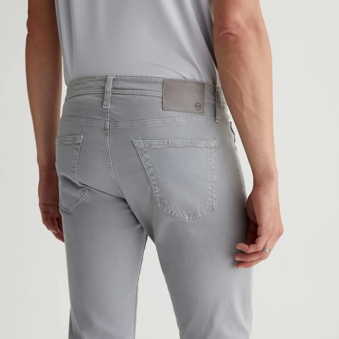Sulfur Summer Storm (Light Gray) Modern Slim Tellis Sueded Pants - AG 7 Sulfur Summer Storm (Light Gray) Modern Slim Tellis Sueded Pants - AG - Image 5