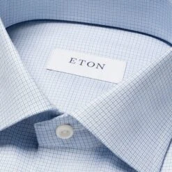 Light Blue Micro Check Cotton Tencel™ Contemporary Fit Shirt - ETON 7 Light Blue Micro Check Cotton Tencel™ Contemporary Fit Shirt - ETON -ETON Store 17867 0af10c3b72 original