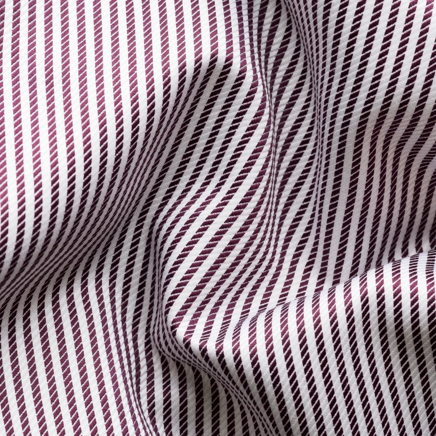 Burgundy Fine Striped Signature Twill Slim Fit Shirt - ETON 6 Burgundy Fine Striped Signature Twill Slim Fit Shirt - ETON - Image 4