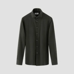 Dark Green Mélange Four-Way Stretch Slim Fit Shirt - ETON 7 Dark Green Mélange Four-Way Stretch Slim Fit Shirt - ETON -ETON Store 18045 68594d8194 original