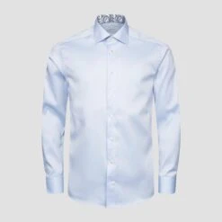 Light Blue Floral Effect Signature Twill Contemporary Fit Shirt - ETON 8 Light Blue Floral Effect Signature Twill Contemporary Fit Shirt - ETON -ETON Store 18076 4dfc472425 original 1