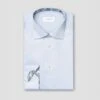 Light Blue Floral Effect Signature Twill Slim Fit Shirt - ETON