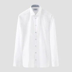 White Geometric Effect Contrast Signature Twill Slim Fit Shirt - ETON 7 White Geometric Effect Contrast Signature Twill Slim Fit Shirt - ETON -ETON Store 18082 57ed9c68c6 original